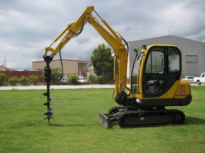 minikoparek-sany75c-s-burom Миниэкскаватор Sany 75C с буром